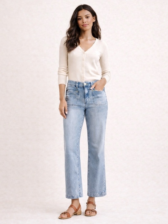 Madewell Denim - Madewell Mid Rise Kick Out Women’s Light Blue Flare Jeans Size 27